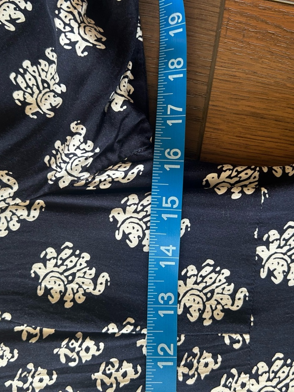 Boho Chicwish Navy Printed V‑Neck Midi Dress with Embroidered Trim - Picture 7 of 11